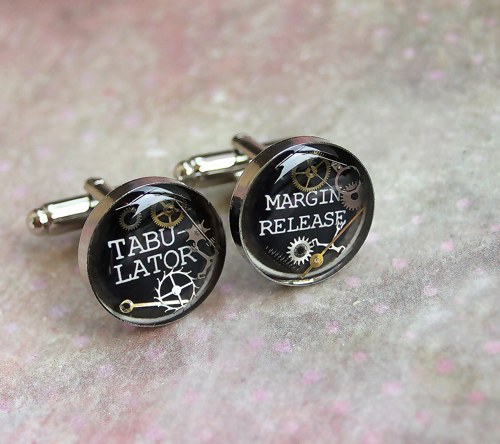 Old typewriter cufflinks — foto 1