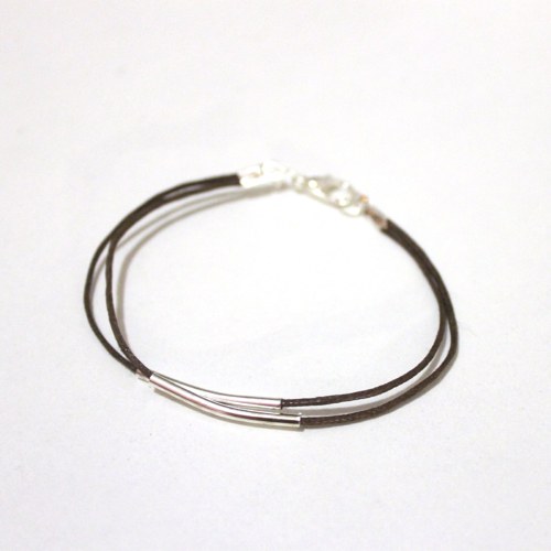 Silver&dark brown tube — foto 1
