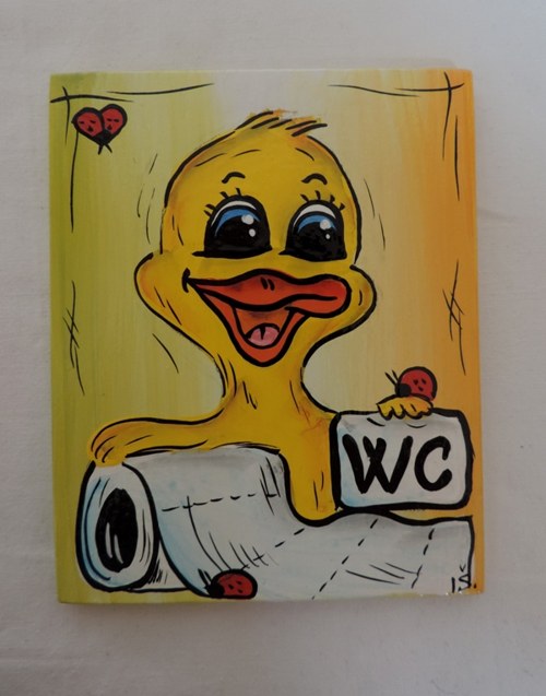 Cedulka na dveře-kačenka-wc