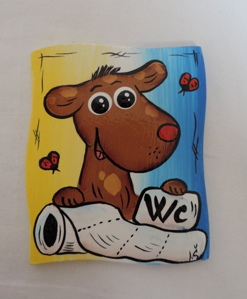 Cedulka na dveře-psík wc