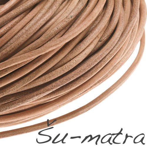 Kulatá kůže přírodní, 4 mm (1 m)