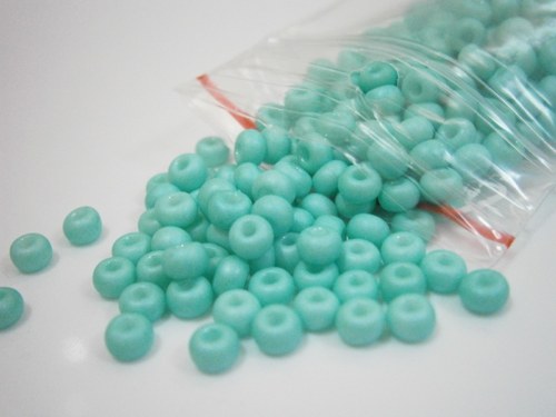 Tyrkysový rocail 4mm (20gr) — foto 1