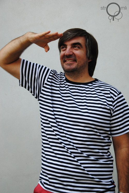 Pánské pruhování modré TP modrý lem, vel. S — foto 1