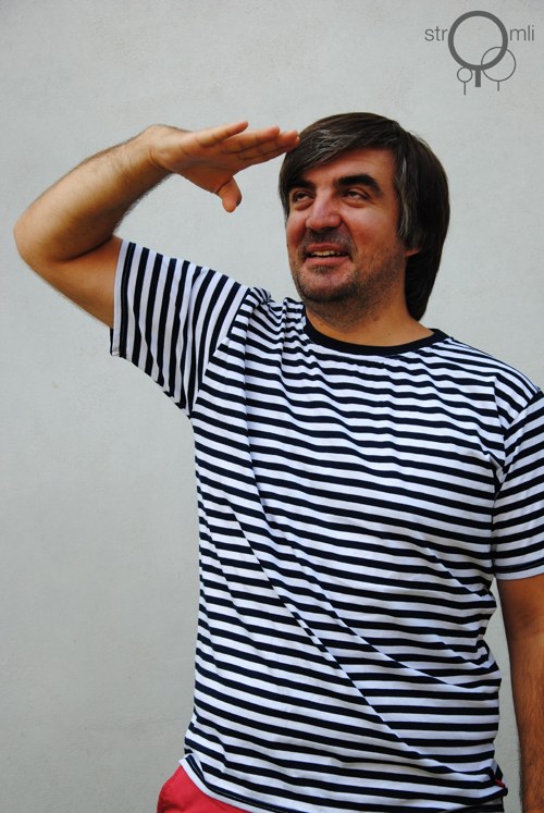 Pánské pruhování modré TP modrý lem, vel. M — foto 1