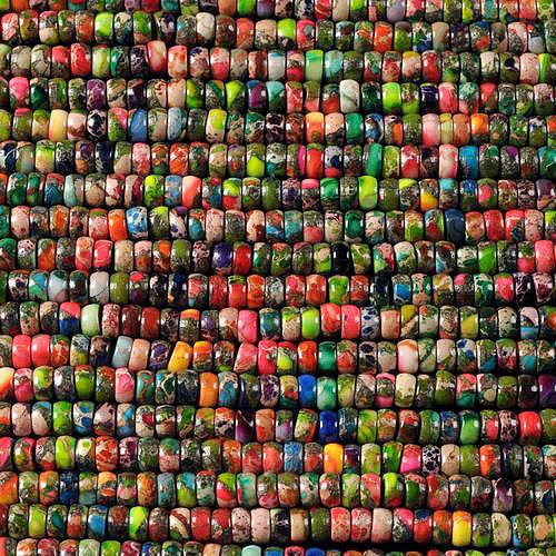 Multi-color variscitové rondelky/5ks — foto 1