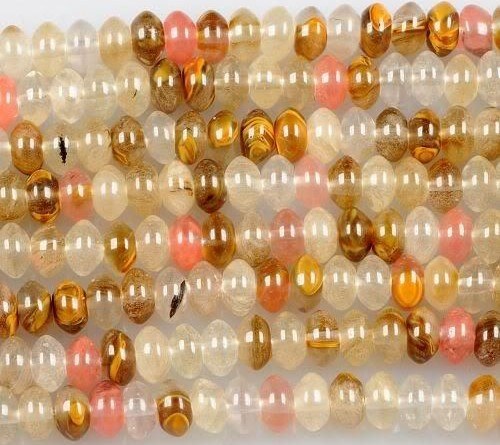 Volcano cherry quartz 5x8mm/5ks — foto 1