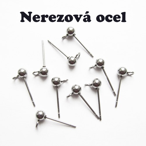 Puzeta s kuličkou nerez ocel, 4 ks