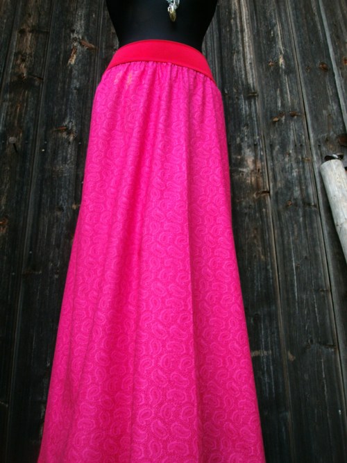 Maxi sukně - ornamenty malina — foto 1