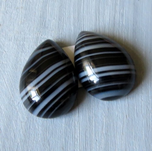 Onyx kapičky10x14 mm, pár č.5 — foto 1