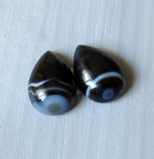 Onyx kapičky10x14 mm, pár č.7 — foto 1