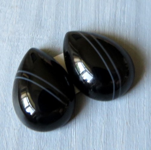 Onyx kapičky10x14 mm, pár č.8 — foto 1