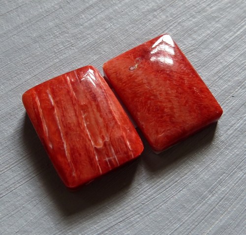 Spondylus - kabošon, pár č.4 — foto 1