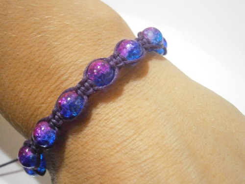 Náramek - macramé/shamballa — foto 1