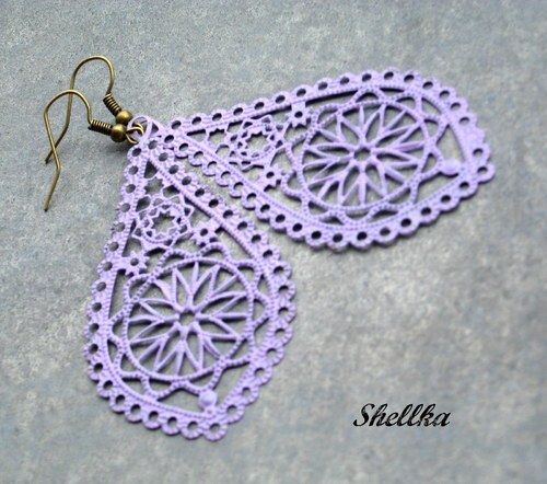Náušnice ,,PURPLE LACE,, — foto 1