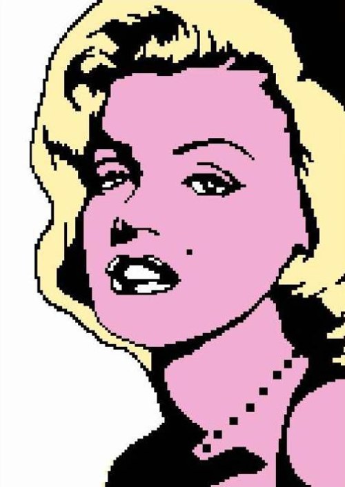 Předloha na vyšívání - Retro plakat MARILYN MONROE