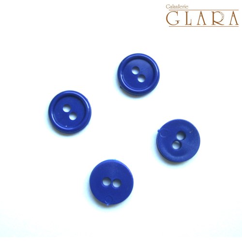 Knoflík modrý tm. / 12 mm / 10 ks