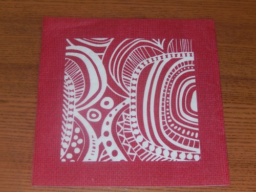 Ubrousek na decoupage - etno červené — foto 1