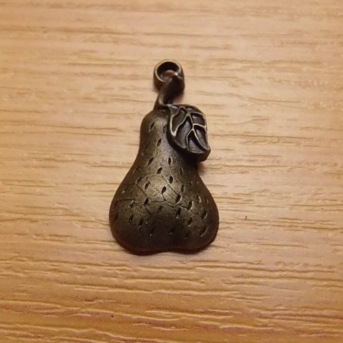 Hruška - starobronz -23 x 11mm