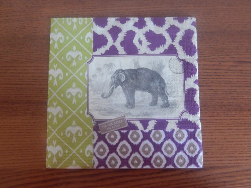 Ubrousek na decoupage - slon — foto 1