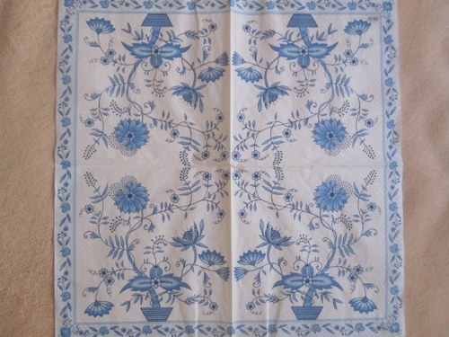 Ubrousek na decoupage, Cibulový vzor, 1ks