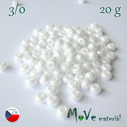 Český rokajl 5/0, 20g, bílý — foto 1