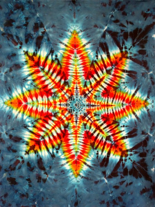 Mandala - batikovaná tapiserie — foto 1