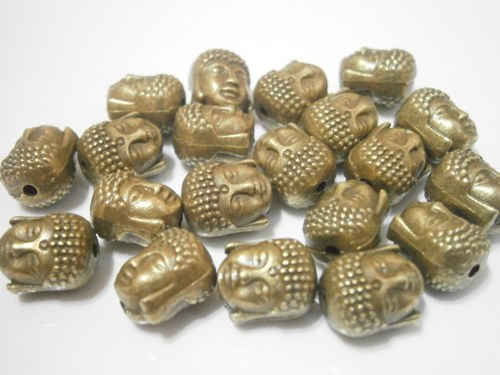 Kovový korálek "Buddha" - bronzový (2ks) — foto 1