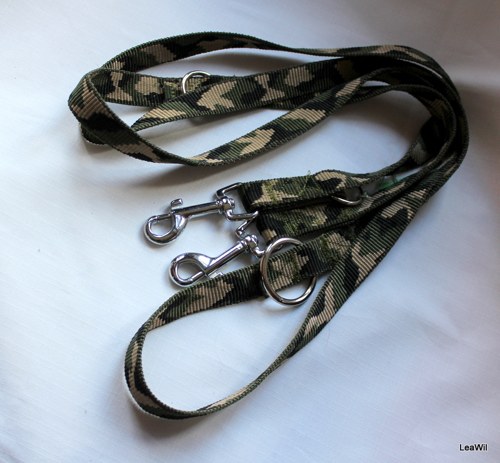 Vodítko popruh camo/maskáč 2cm - přepínací — foto 1