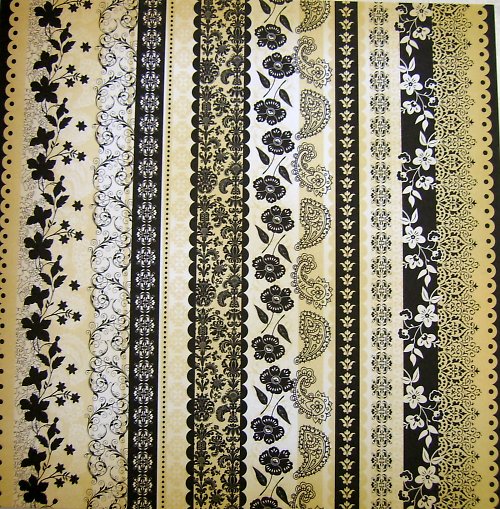 Black Strips with Flowers_La Crèm — foto 1