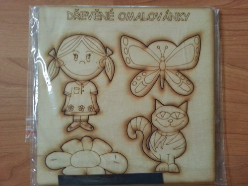 Dřevěná omalovánka - Holčička