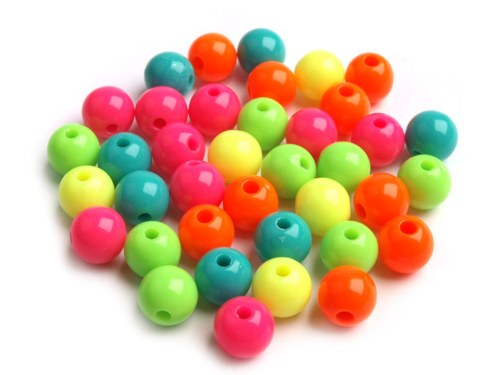 Korálky neonové 8mm - MIX (30ks)