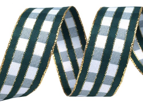Stuha s drátkem a lurexem (26 mm)