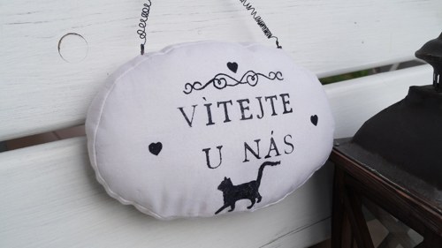 Provoněná vítací cedulka. — foto 1