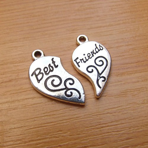 Best Friend - starostříbro - 23mm x 12mm