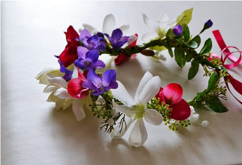 Věneček "Hortenzie, frézie, magnolie" — foto 1