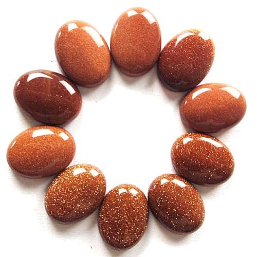 Kabošon 13x18mm - Červený Avanturín