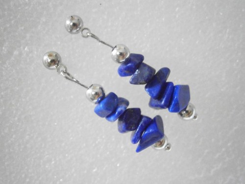 Náušnice s minerály (Lapis Lazuli)