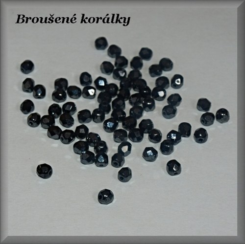 Ohňovky, Hematit, 4 mm, 50 ks — foto 1