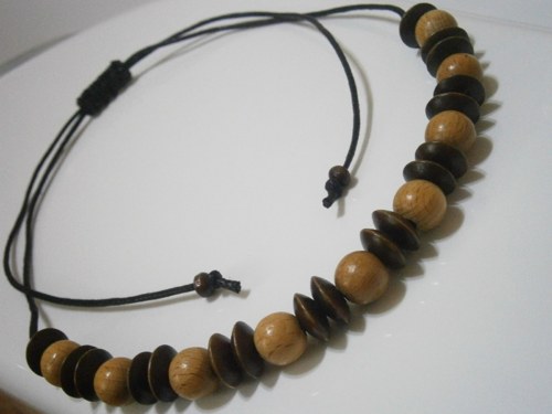 Dřevěné korále - náhrdelník (Unisex) — foto 1