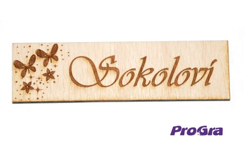 Jmenovka na dveře - Motýlky