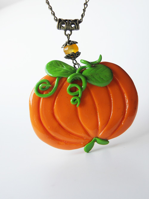 Halloweenská dýně •náhrdelník• — foto 1