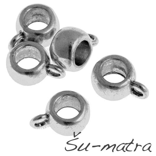Očko na přívěsek platina , 5x11 mm (2 ks)