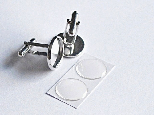 DIY manžetové knofličky s lůžkem 12mm+ Epoxy-1pár