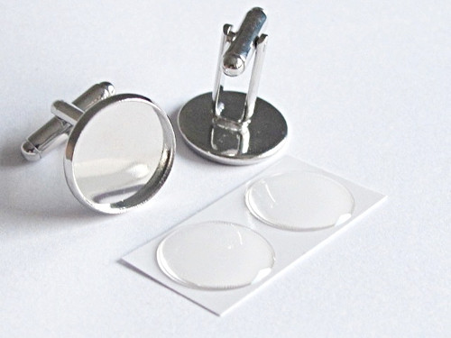 DIY manžetové knofličky s lůžkem 16mm+ Epoxy-1pár