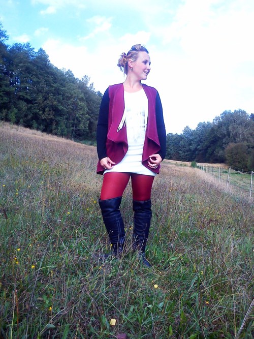 Fleesová vestička_bordo — foto 1
