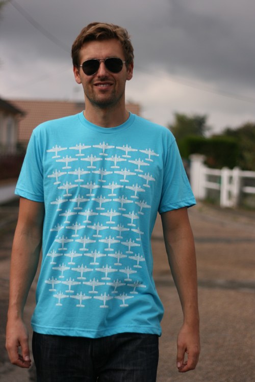 Screaming cloud turquoise / letecké tričko — foto 1