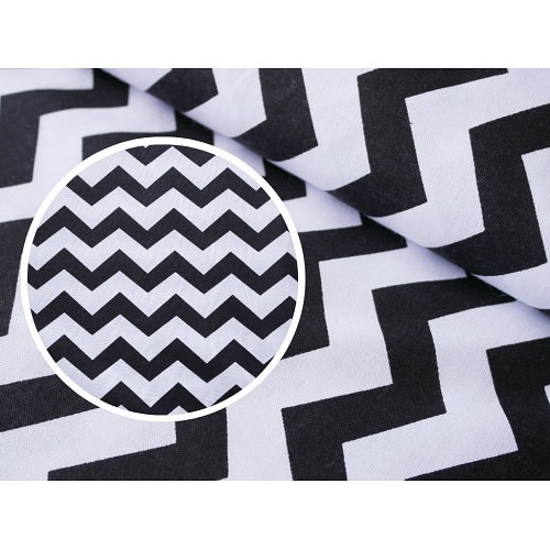 Bavlněná látka : Chevron černý — foto 1