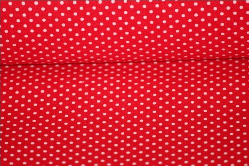 Bavlněná látka : Mini dots- červená — foto 1