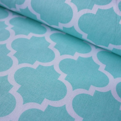 Bavlněná látka : Quaterfoil- mint — foto 1