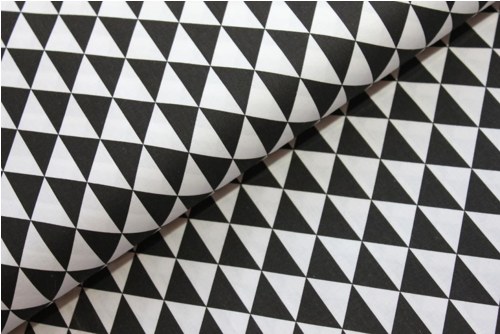 Bavlněná látka : Triangles - black — foto 1